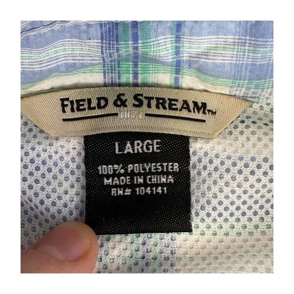 Field & Stream Shirt Men Large Multicolor Plaid Mesh Lined Vented Back Button-Up - Picture 2 of 7
